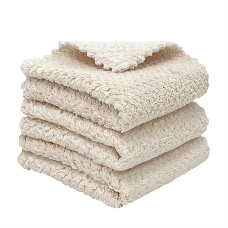 Coral Fleece Grid Microfiber Cleaning Cloth OEM/ODM suppliers