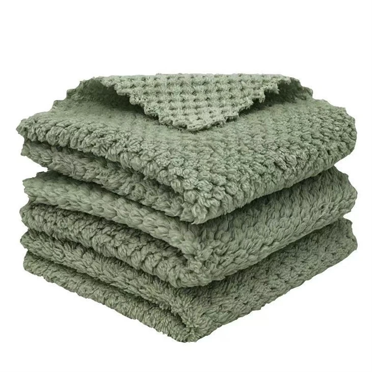 Coral Fleece Grid Microfiber Cleaning Cloth OEM/ODM best