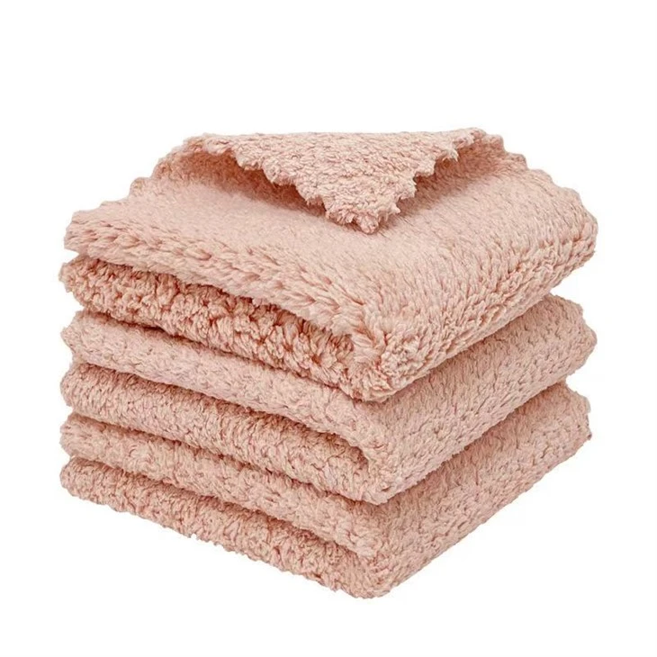 Coral Fleece Grid Microfiber Cleaning Cloth OEM/ODM factory